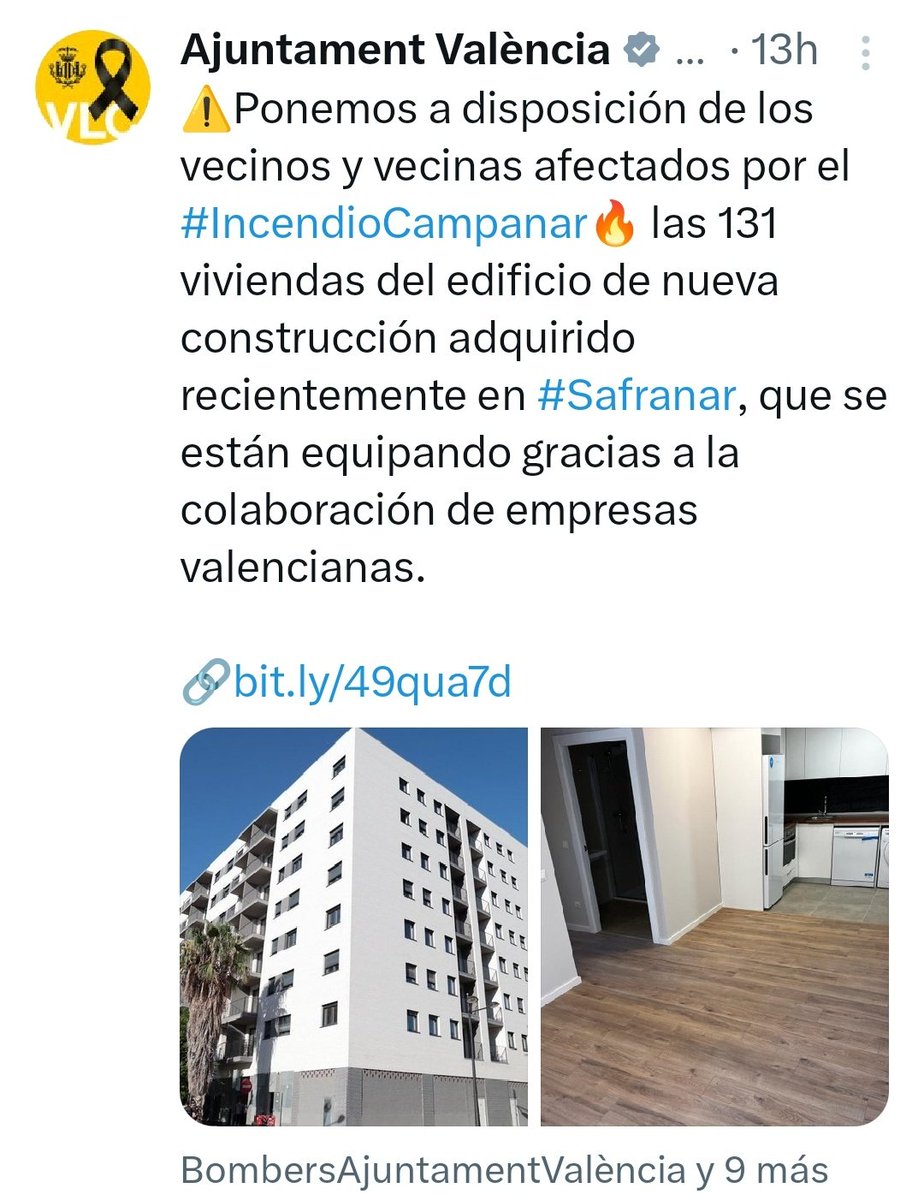 Miss_Bennet5's tweet photo. La derecha es egoísta e insolidaria, pero en 24 h el Ayuntamiento de Valencia ha puesto 131 viviendas a disposición de los afectados por el incendio.
La izquierda es altruista y solidaria, pero los afectados por el incendio de La Palma seguían en contenedores 2 años después. https://t.co/sEHX8yqyXU