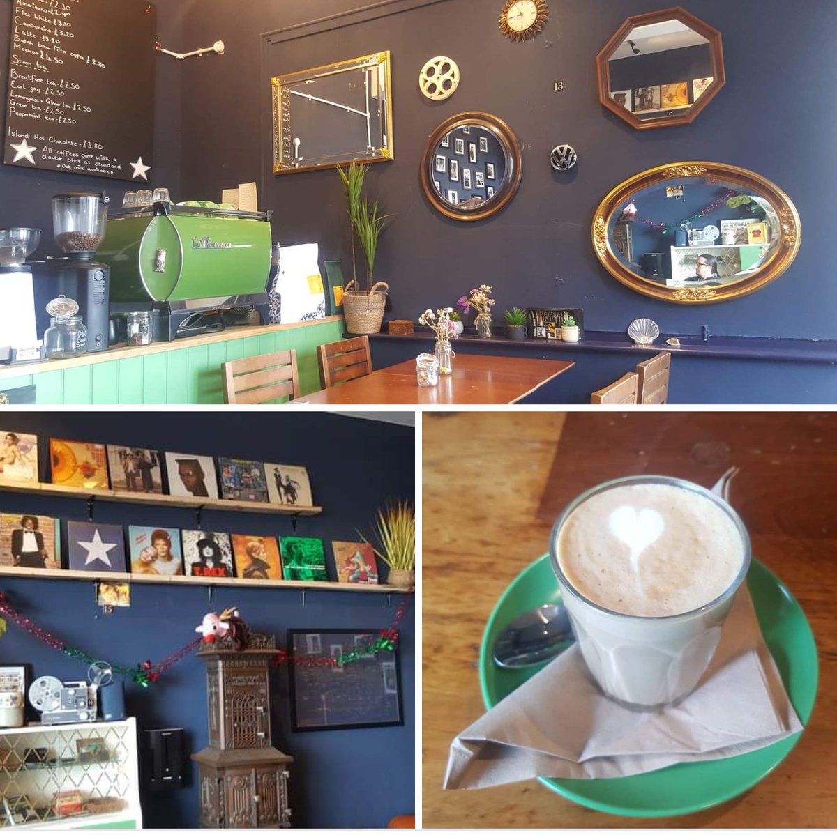 KeelWhitby's tweet photo. Yesterday we found a hidden gem - the newly opened Bradburn Coffee House Haggersgate, Whitby. Fabulous vinyl, vintage vibes, great coffee with tasty scones and cakes. Warm welcome and great conversation. https://t.co/uupLH9PP49
