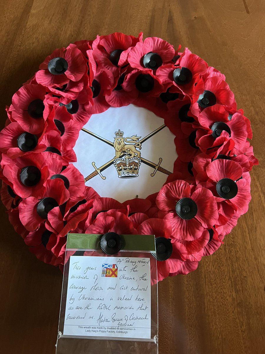 AlastairBruce_'s tweet photo. Today is 2nd anniversary of invasion of #Ukraine

We will commemorate those who have Fallen in defence of @Ukraine, in Edinburgh Castle’s National War Memorial @UKRinEdinburgh https://t.co/as2dK7ScmJ