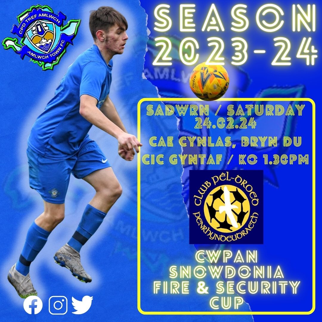 Today’s home cup game against @CPDPenrhyn will be held at Cae Cynlas, Bryn Du. Thank you to @CPDAberffrawFC for hosting the match. KO 1.30pm. 💙