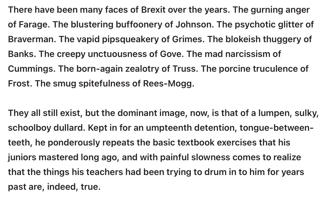 Excellent fact-based analysis as always from @chrisgreybrexit. And worth the price of admission for these two paragraphs alone.