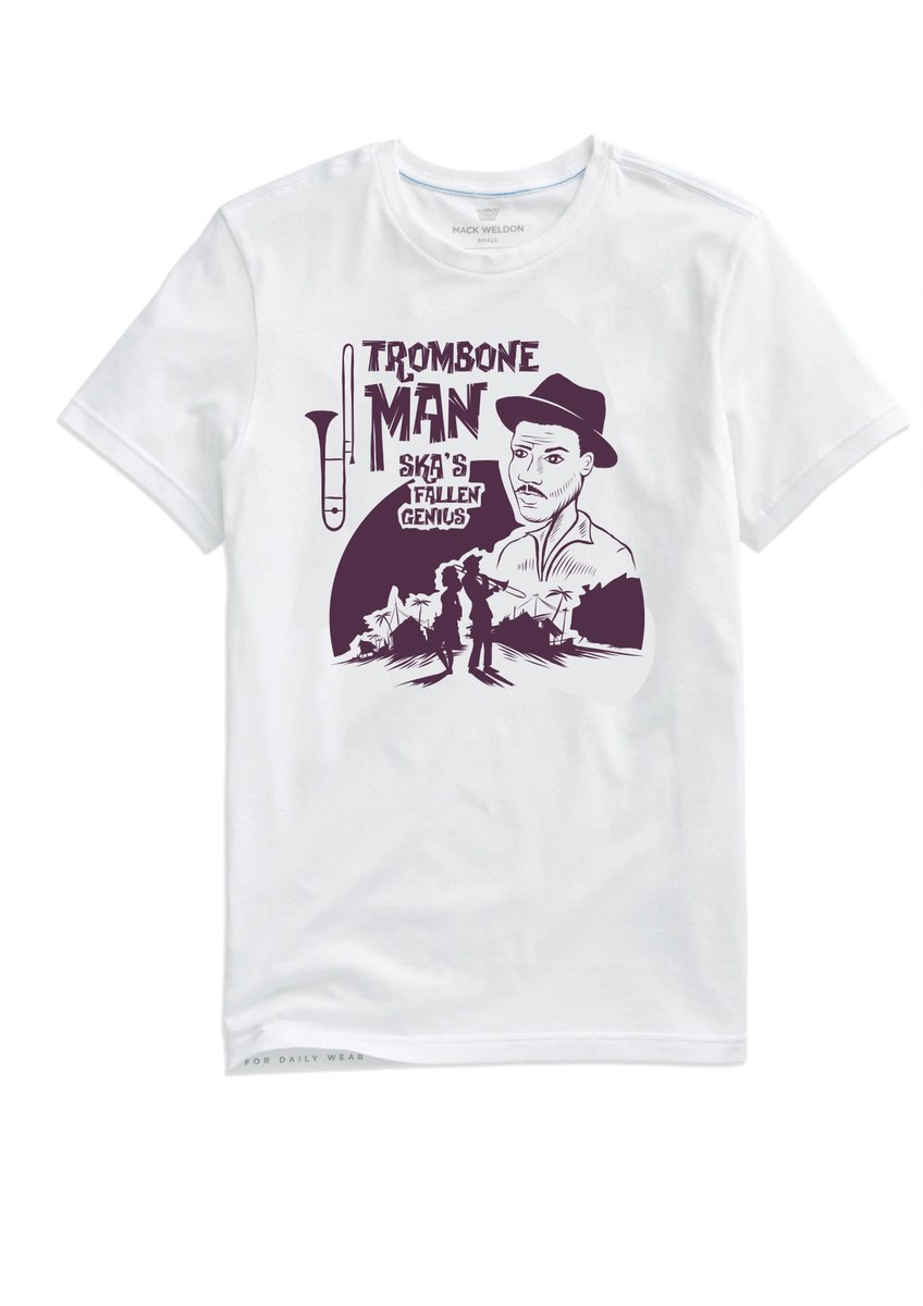 I'll be putting an order in on Monday for my crowdfund backer t-shirts for my comic book Trombone Man: The Don Drummond Story. If you'd like one, PM me! Available in white, sand (beige), black and royal blue. £20 + shipping.