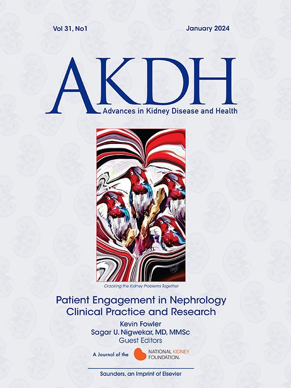 Delighted to announce our issue on #patientengagement in kidney disease in @akdhjournal 🙏 @gratefull080504 @sagarnigs for leading this project. 🙏to our contributors. Check out our editorial (doi.org/10.1053/j.akdh…) @nkf @NKF_NephPros @NKF_Advocacy @ElsevierConnect #Advocacy