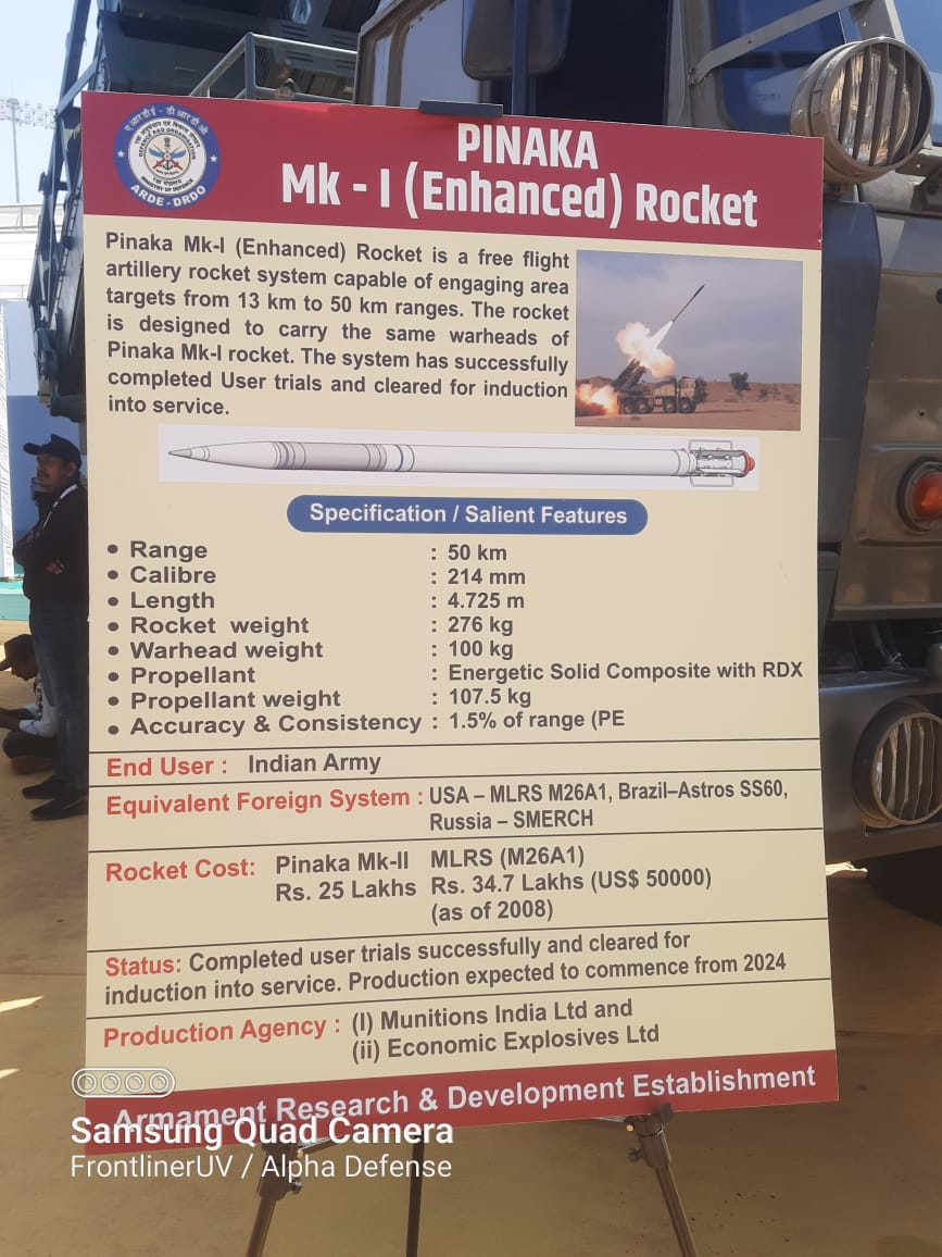 alpha_defense's tweet photo. Pinaka MK-1 ER, cost Rs 25 Lakhs. The equivalent system cost is Rs 34.7 lakhs.
The reason why investment in Indigenous system is necessary.
#MaharashtraDefExpo #MSMEDefExpo2024 https://t.co/1rV5Mo6RsA