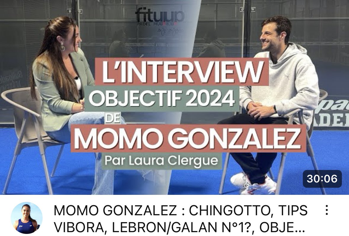 Entrevista de <a href="/momogonzalez1/">momo gonzalez</a> disponible en mi canal de YouTube : youtu.be/8tGTta8nsbw?si…

#padel #bullpadel #momogonzález #premierpadel #entrevista #worldpadeltour