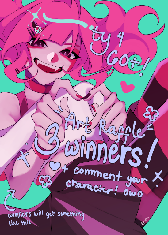 KAEEK00's tweet photo. Still busy but I still wish to thank you!! 
Celebrating 60+ followers Art raffle!

How to join: Just leave a like and comment you character!! 

Winners will get something like this!! Will be ending next week! (Saturday 24/02/2024) !! Anyone is welcome to join kek!! ⋆𐙚₊˚⊹♡ https://t.co/oI57mkpPSg