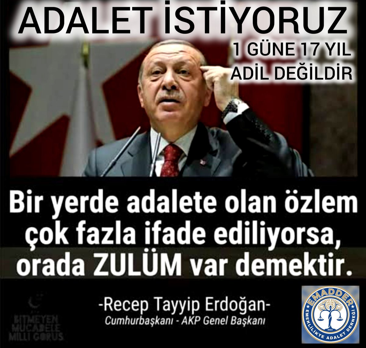 Sinan ⚖️ EMAD ⚖️⚖️⚖️💫✨ (@eeca86e21aa7474) on Twitter photo KADEME haktır, kademe HAKKANİYETTİR. Kademe hakkı olana hakkını teslim etmektir.
Asla ve asla hak edilmiş hakkımızdan vazgeçmeyeceğiz.
Seçimde oyumuz KADEMEYE olacak, ailecek...
<a href="/isikhanvedat/">Prof. Dr. Vedat Işıkhan</a>
<a href="/Akparti/">AK Parti</a>
<a href="/_cevdetyilmaz/">Cevdet Yılmaz</a>
<a href="/EmadDernegi/">EMEKLİLİKTE ADALET DERNEĞİ ⚖️</a>
<a href="/csgbakanligi/">T.C. Çalışma ve Sosyal Güvenlik Bakanlığı</a>
#OyumuzKademeliEmekliliğe KADEME haktır, kademe HAKKANİYETTİR. Kademe hakkı olana hakkını teslim etmektir.
Asla ve asla hak edilmiş hakkımızdan vazgeçmeyeceğiz.
Seçimde oyumuz KADEMEYE olacak, ailecek...
<a href="/isikhanvedat/">Prof. Dr. Vedat Işıkhan</a>
<a href="/Akparti/">AK Parti</a>
<a href="/_cevdetyilmaz/">Cevdet Yılmaz</a>
<a href="/EmadDernegi/">EMEKLİLİKTE ADALET DERNEĞİ ⚖️</a>
<a href="/csgbakanligi/">T.C. Çalışma ve Sosyal Güvenlik Bakanlığı</a>
#OyumuzKademeliEmekliliğe