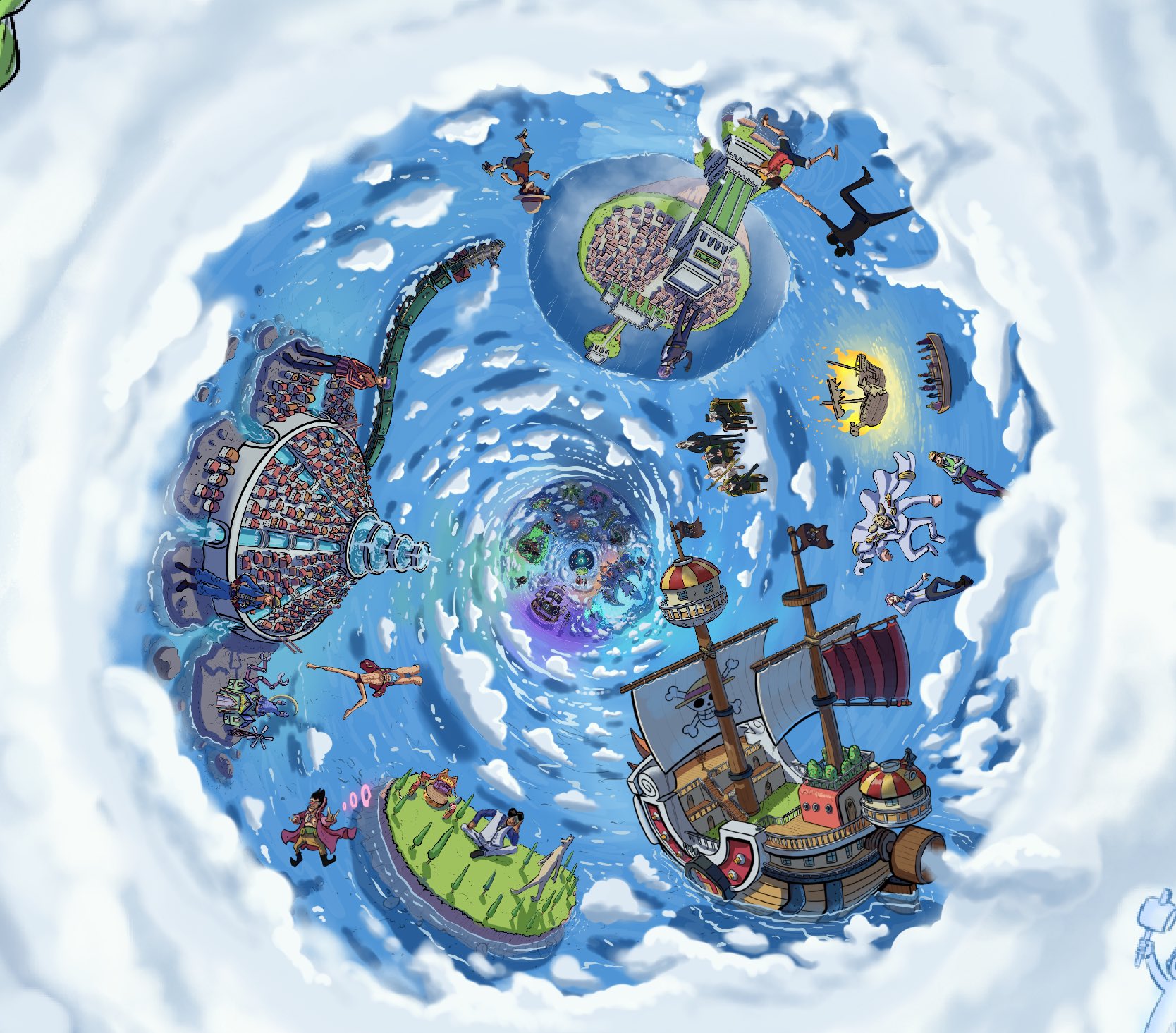 ワンピース マンガアート　WATER7 One Piece EP4 BOX Manga set 