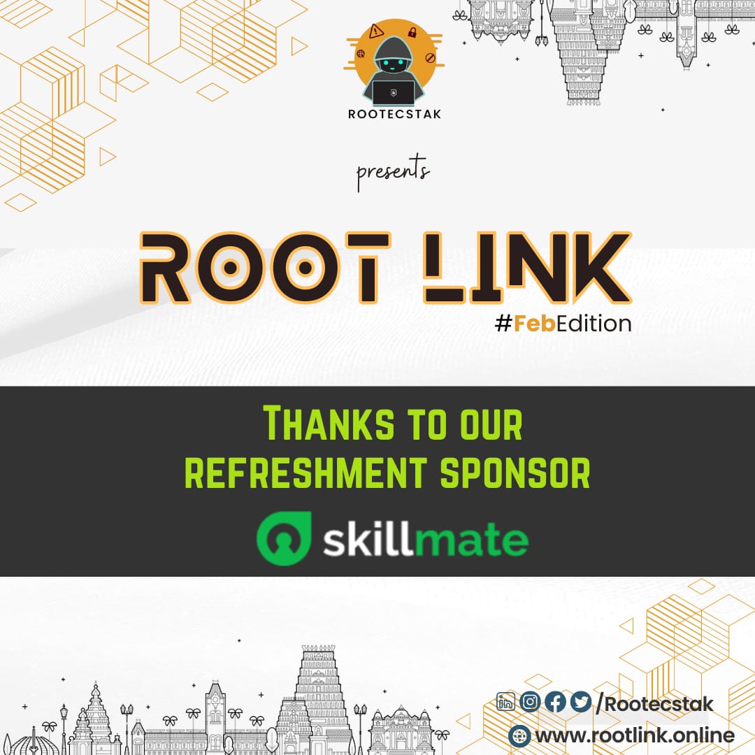 rootecstak's tweet photo. A round of applause for our amazing refreshment sponsor, Skillmate! 🍹✨

Thank you for keeping our #cybersecurity enthusiasts energized and refreshed at #RootLink #FebEdition. 

Cheers to a partnership that fuels both minds and bodies! 💻🔐 https://t.co/hOmAJKScPv
