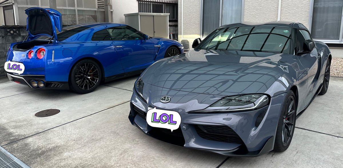 今日のGT-Rワンガンブルー
久々のGT-R…バッテリーがヤバっさん！