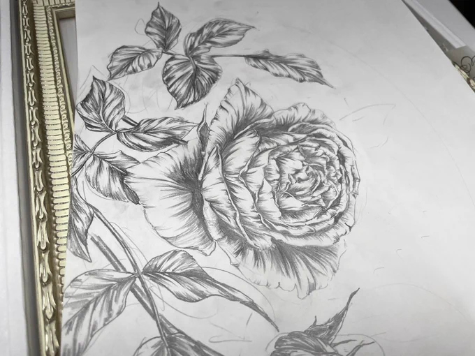 下絵額装デー。
何枚もまとめてやるとけっこう大変。 