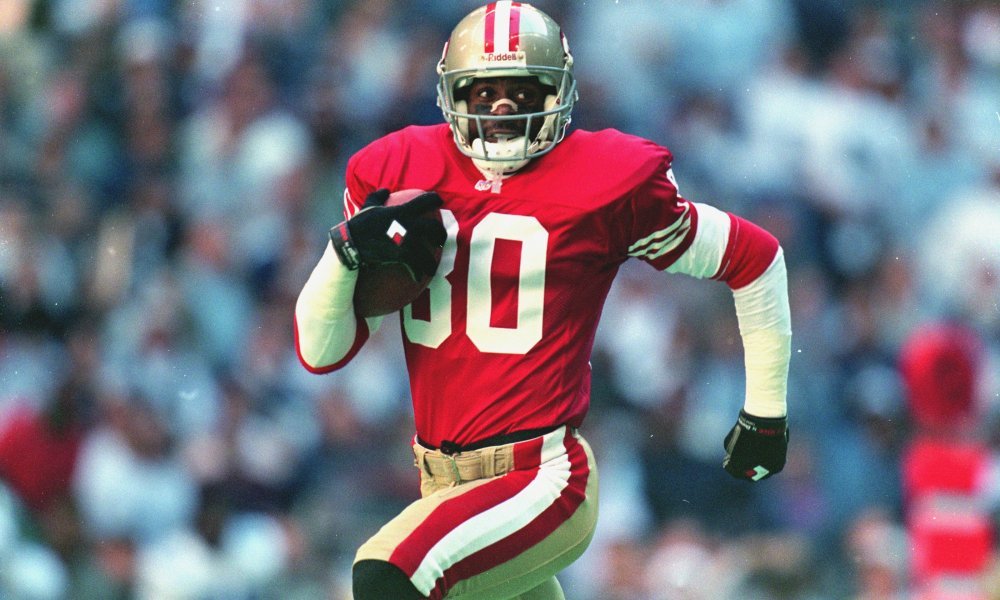 nflrums's tweet photo. Most #NFL seasons with 1,000+ receiving yards:

#49ers  Jerry Rice - 14 
#Bucs Mike Evans - 10 
#Vikings Randy Moss - 10
#Cardinals Larry Fitzgerald - 9 
#Cowboys Terrell Owens - 9
#Jaguars Jimmy Smith - 9 
#Raiders Tim Brown - 9 https://t.co/Ae358akcBh