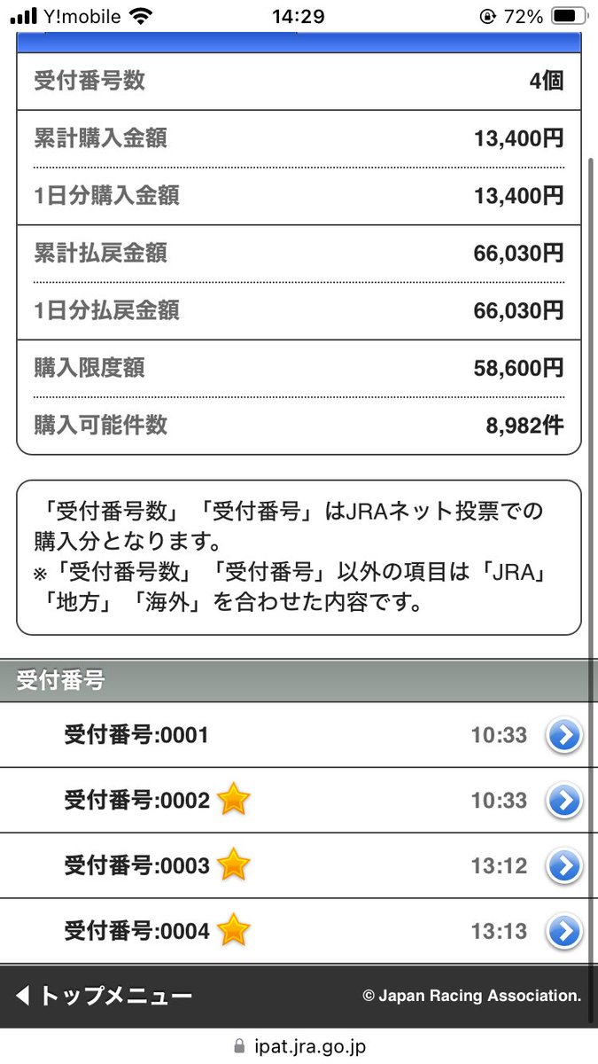 jack_9030's tweet photo. @flarenyn ぜひみたいです。
今日の障害2レースでめちゃ勝たせてもらいました https://t.co/2307ljG7wl