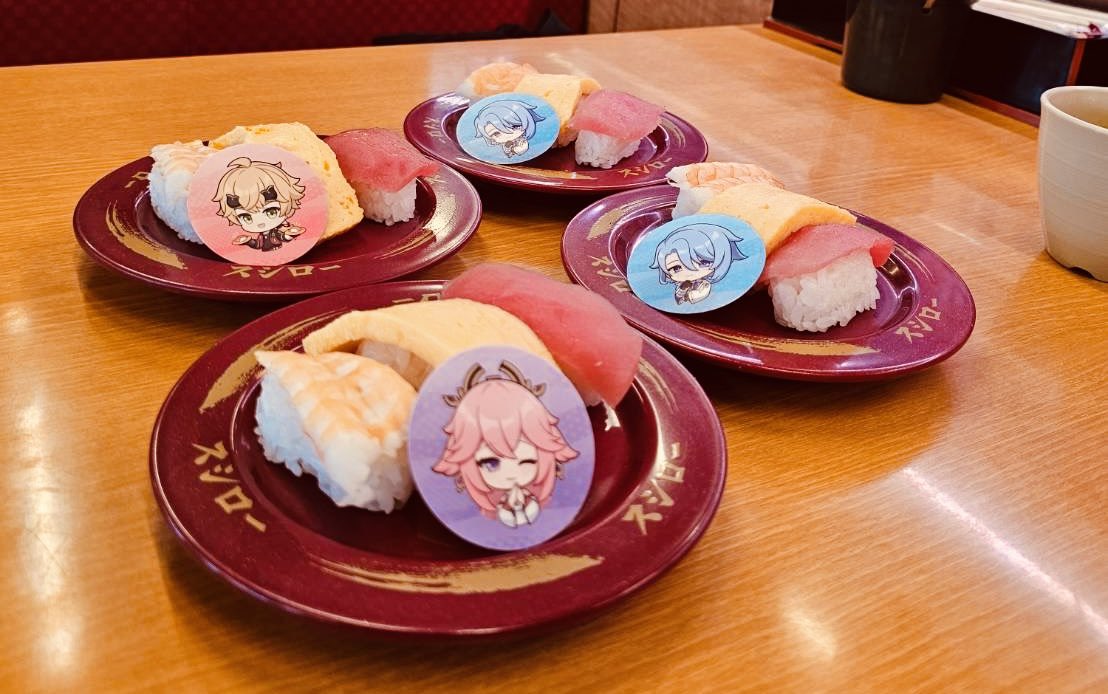 神里綾人(原神) 「スシローここみんのパフェ食べたかったけど準備中