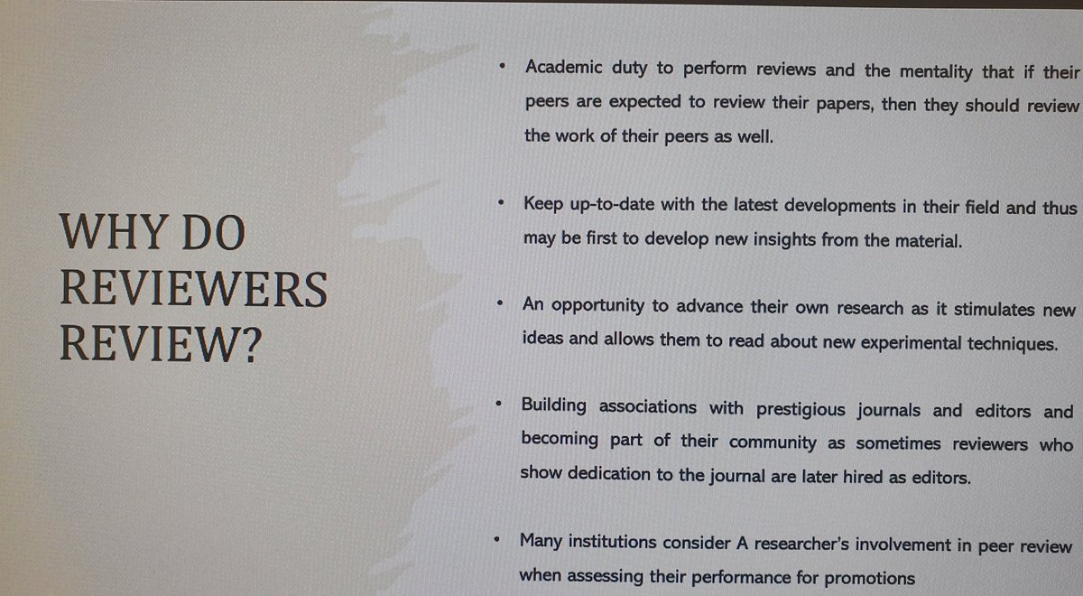 As busy as we might be wanting to conduct our #research & #publish our findings, it is only fair that as #academics - #scholars we have a duty to also take on the role of #reviewer for #journals. Be role models regardless of seniority