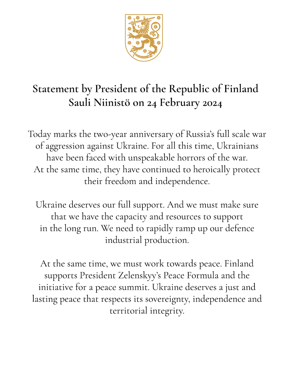 Sauli Niinistö (@niinisto) on Twitter photo 