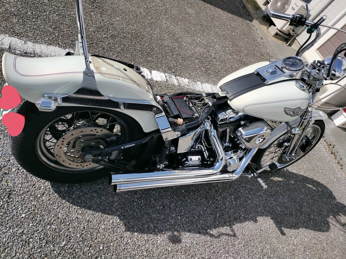 SuperRed777's tweet photo. 初めてのバッテリー交換!
取り外し、取り付けで各1本ずつターミナルボルトを車体の中に奉納してしまいした😅
見つからないの なぁぜなぁぜ?
汎用のボルトを買ってきてなんとか完了💨
#FXSTS
#スプリンガーソフテイル
#バイク好きと繋がりたい
#バイク乗りと繋がりたい https://t.co/EfNMzFsRs2