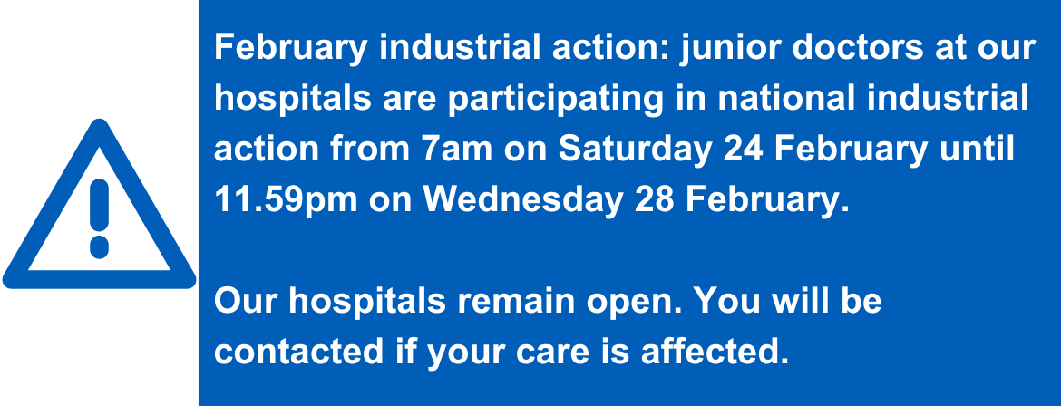 RoyalFreeNHS's tweet photo. From 7am today,  24 February until 11.59pm on Wednesday 28 February, junior doctors across the NHS will be participating in industrial action.

Please attend all appointments unless you have been told otherwise.

Learn more about the strike 👇

https://t.co/8TqWBAT7Uh https://t.co/zxKOKhhunj