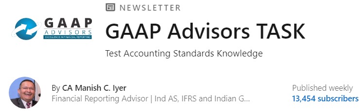 cmanishiyer's tweet image. Welcome to 115th Edition on #GAAPAdvisors #TASK Weekly Newsletter featuring the following apart from other items:
1. From Issue Repository - Accounting for Purchased Options
2. From Review Repository - Non-compliance with Ind AS 19
3. From Practical Guide on Material Accounting…