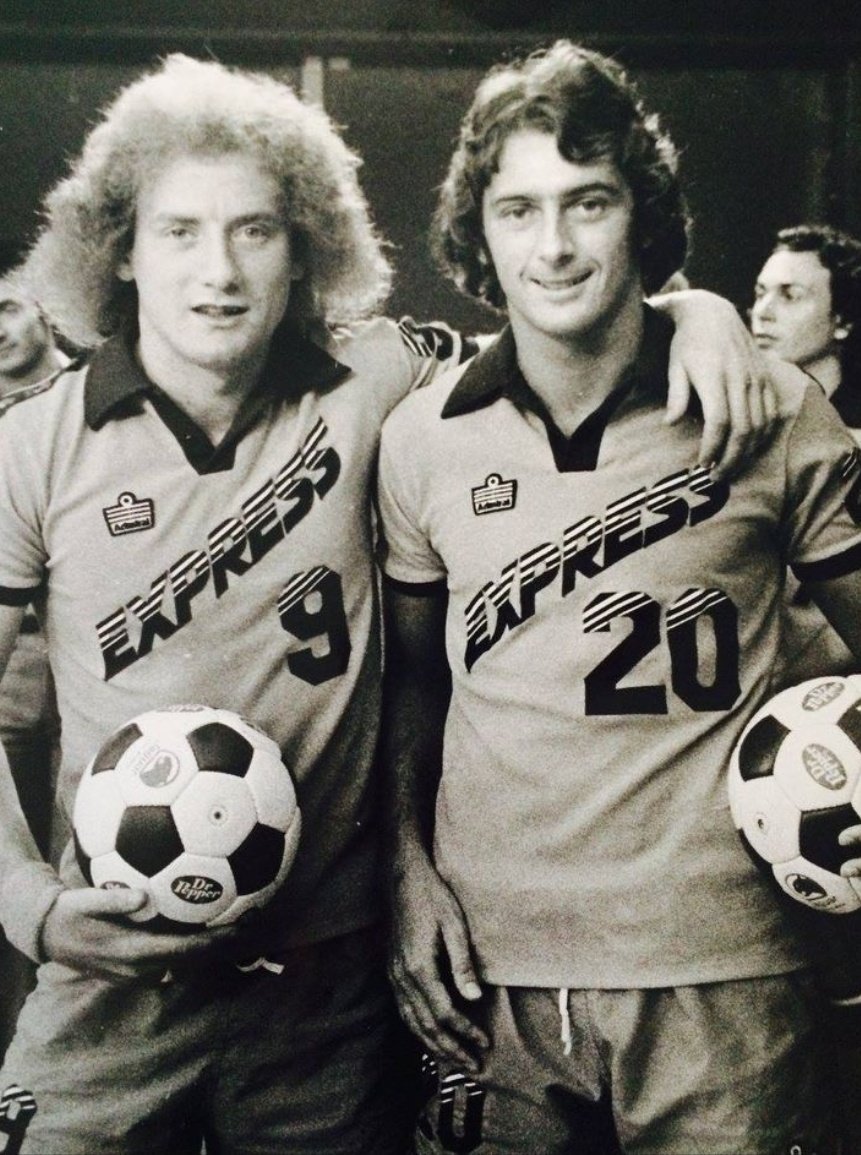 Detroit Express duo Alan Brazil and Trevor Francis #DetroitExpress #NASL #TheExpress