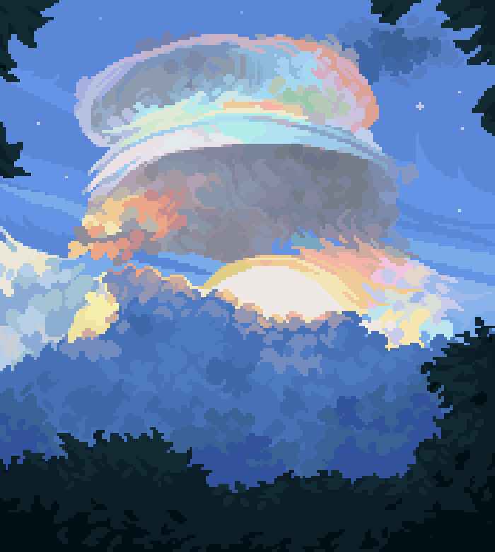 funky clouds 
#pixelart #ドット絵  #pixel #dotpict