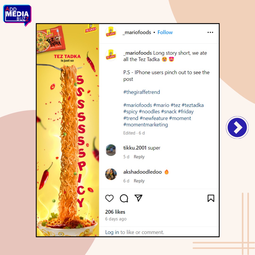 AddMediaBuzz's tweet photo. Stay in the loop and keep up with the latest in tech by following Add Media Buzz #AddMediaBuzz #AMB #Instagram #InstagramPhotos #InstagramUpdate #TechUpdates #DigitalMarketing #AgencyLife #LongPosts #NewFeature #MetaBusinessSuite @Fevikwik_tweets @icecreamvadilal @_mariofoods https://t.co/u2Gh8jnWbf
