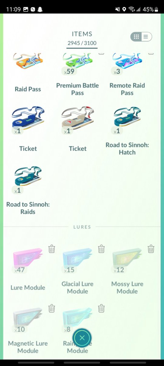 SeniorTooStoned's tweet photo. Bag flex anyone? #pokemongo #pokemon #PokemonGOTour2024 https://t.co/WoTXrO2hGM