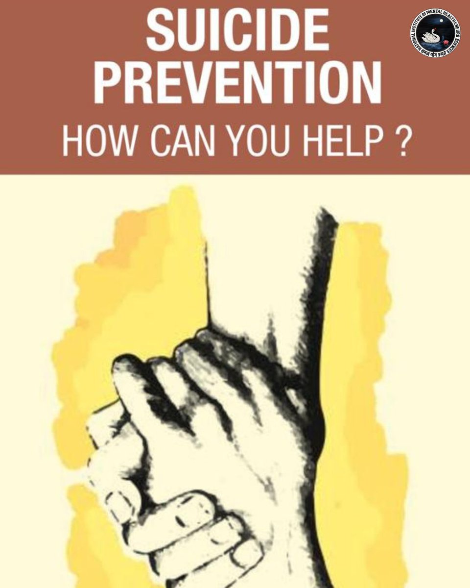 Learn the warning signs of suicide. It's preventable. Let's take action to prevent them. Download our resource to understand how you can help: nimhans.ac.in/wp-content/upl… #SuicidePrevention #MentalHealthAwareness