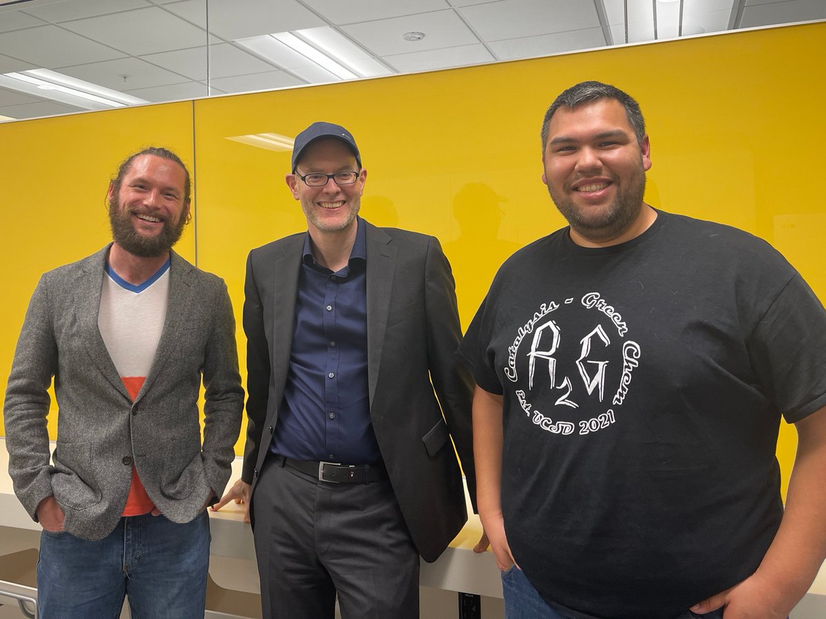 Frank Glorius (@gloriusfrank) on Twitter photo San Diego: Noteworthy: I met talented identical twins in the <a href="/GustafsonLab/">Gustafson Group @ Stony Brook</a> (SDSU, not shown👩🔬👩🔬) and the non-identical non-twin Assistant Profs Nathan and Erik Romero (UCSD, shown).😀🙃 And many other passionate scientists - wonderful day!
<a href="/N_A_Romero/">Nathan Romero</a> <a href="/R2G_UCSD/">Erik A Romero</a> San Diego: Noteworthy: I met talented identical twins in the <a href="/GustafsonLab/">Gustafson Group @ Stony Brook</a> (SDSU, not shown👩🔬👩🔬) and the non-identical non-twin Assistant Profs Nathan and Erik Romero (UCSD, shown).😀🙃 And many other passionate scientists - wonderful day!
<a href="/N_A_Romero/">Nathan Romero</a> <a href="/R2G_UCSD/">Erik A Romero</a>