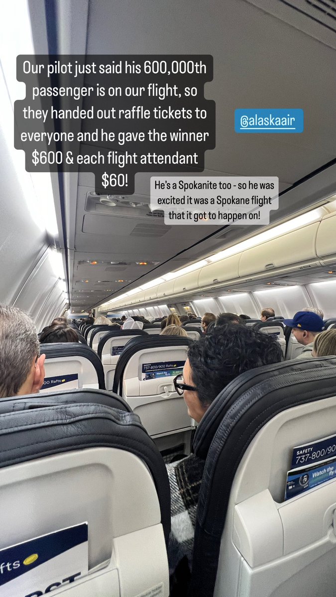 RianEmmerson's tweet photo. Super cool moment on our #GEG ๐ซ #SEA flight today. @AlaskaAir #CaptainTony https://t.co/Cp1bSJS33g