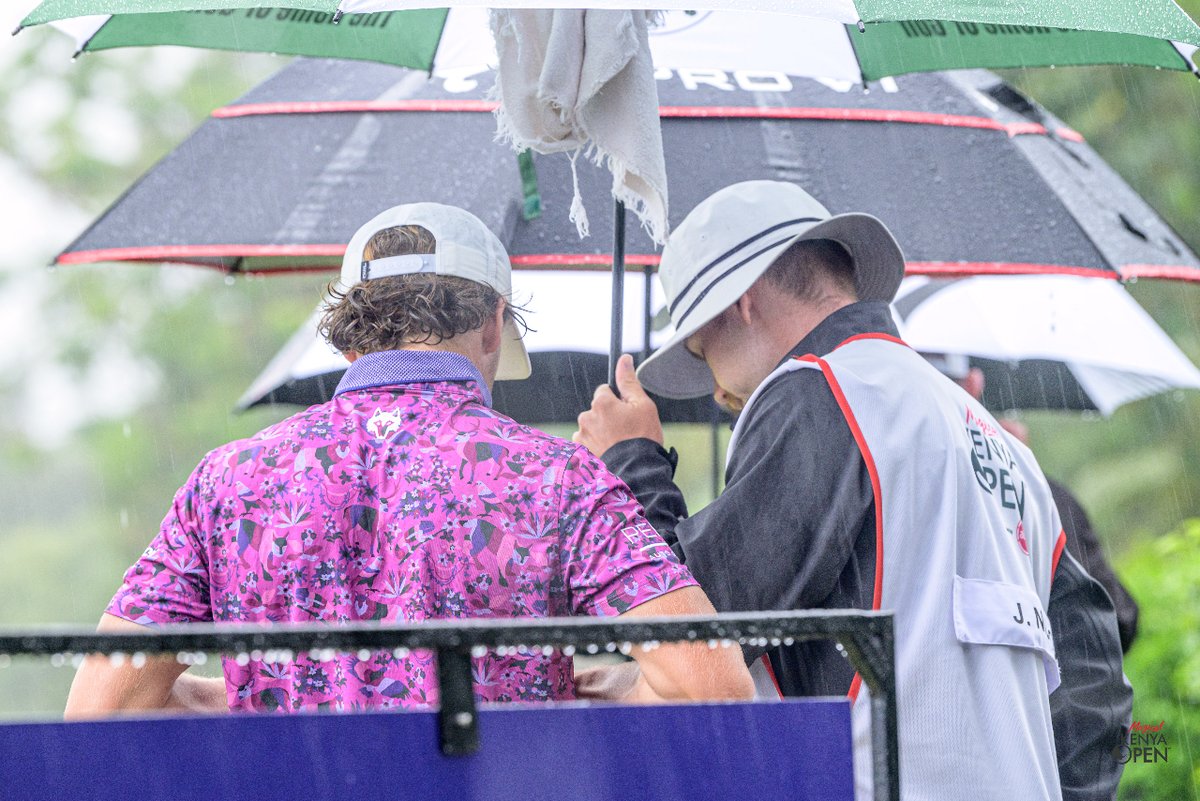 KenyaOpenGolf's tweet photo. 🌧️🏌️♂️ Rain or shine, the play continues! Day 3 of the Magical Kenya Open at Muthaiga Golf Club has gotten off to a determined start. Hats on to the players and spectators. We see you. 🏆 #MKO2024 #OpenToGrow https://t.co/PxwAak8EFF