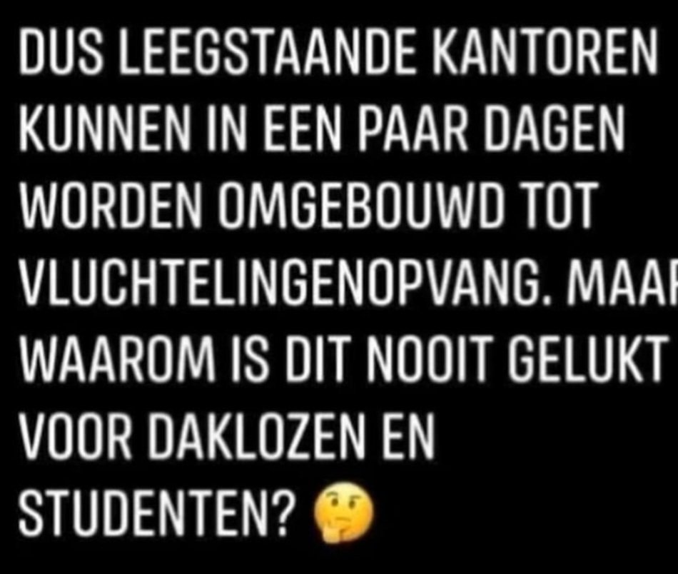 Voor asielzoekers is alles mogelijk.
#asielzoekers #verkiezingen2023 #pvv #vandaaginside #PvdA #pvdagroenlinks  #sp #CDA #Amsterdam
#Rotterdam #wilders