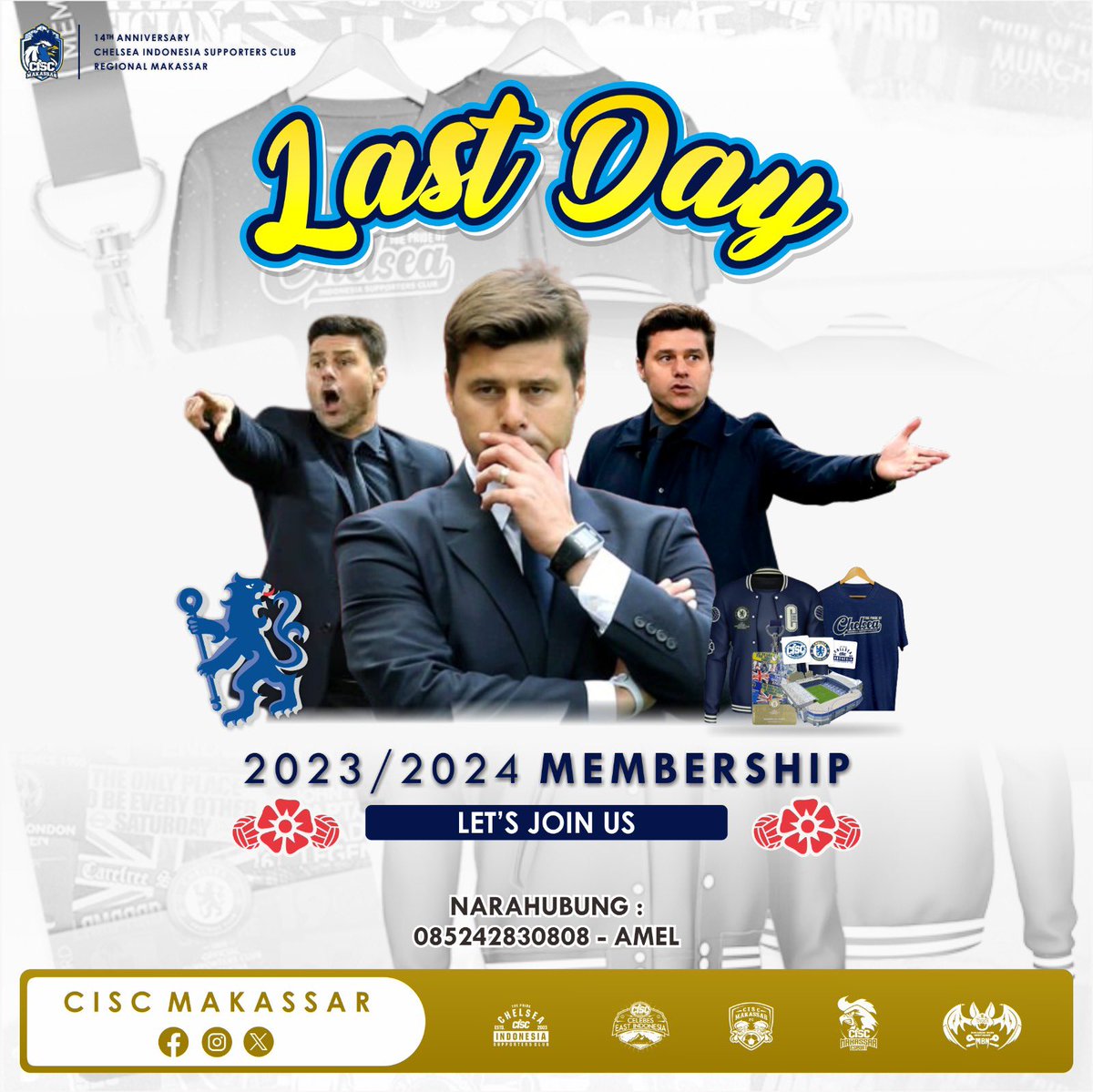 Hari ini atau tunggu tahun depan 🫵
Silakan tentukan ❗️❗️❗️

Hari terakhir registrasi membership CISC Makassar 💙

Langsung ke narahubung 👇

#Membership2024