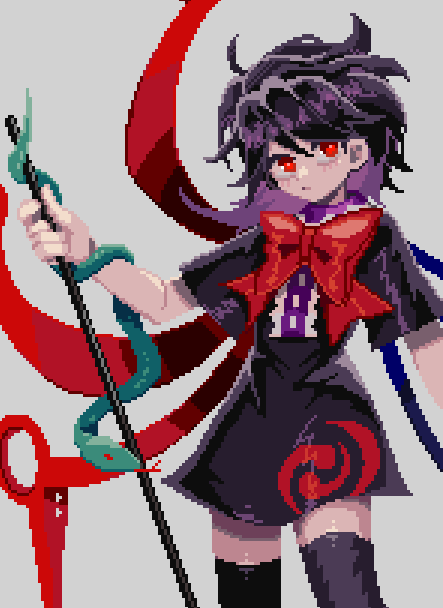 封獣ぬえ 「ドット絵ぬえちゃんできました」|イチルギのイラスト