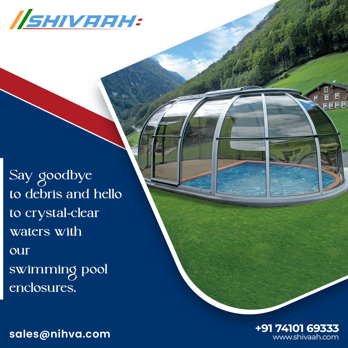 ShivaahSolution's tweet image. 🏊 𝑫𝒊𝒗𝒆 𝒊𝒏𝒕𝒐 𝒚𝒆𝒂𝒓-𝒓𝒐𝒖𝒏𝒅 𝒋𝒐𝒚 𝒘𝒊𝒕𝒉 𝑺𝑯𝑰𝑽𝑨𝑨𝑯𝒔' 𝒑𝒐𝒐𝒍 𝒆𝒏𝒄𝒍𝒐𝒔𝒖𝒓𝒆𝒔! 🌟

🌐 𝑾𝒆𝒃𝒔𝒊𝒕𝒆: shivaah.com
📞 𝑪𝒐𝒏𝒕𝒂𝒄𝒕 𝑵𝒖𝒎𝒃𝒆𝒓: +91 7410169333
📧 𝑬𝒎𝒂𝒊𝒍: 𝒔𝒂𝒍𝒆𝒔@𝒏𝒊𝒉𝒗𝒂.𝒄𝒐𝒎

#PoolEnclosures