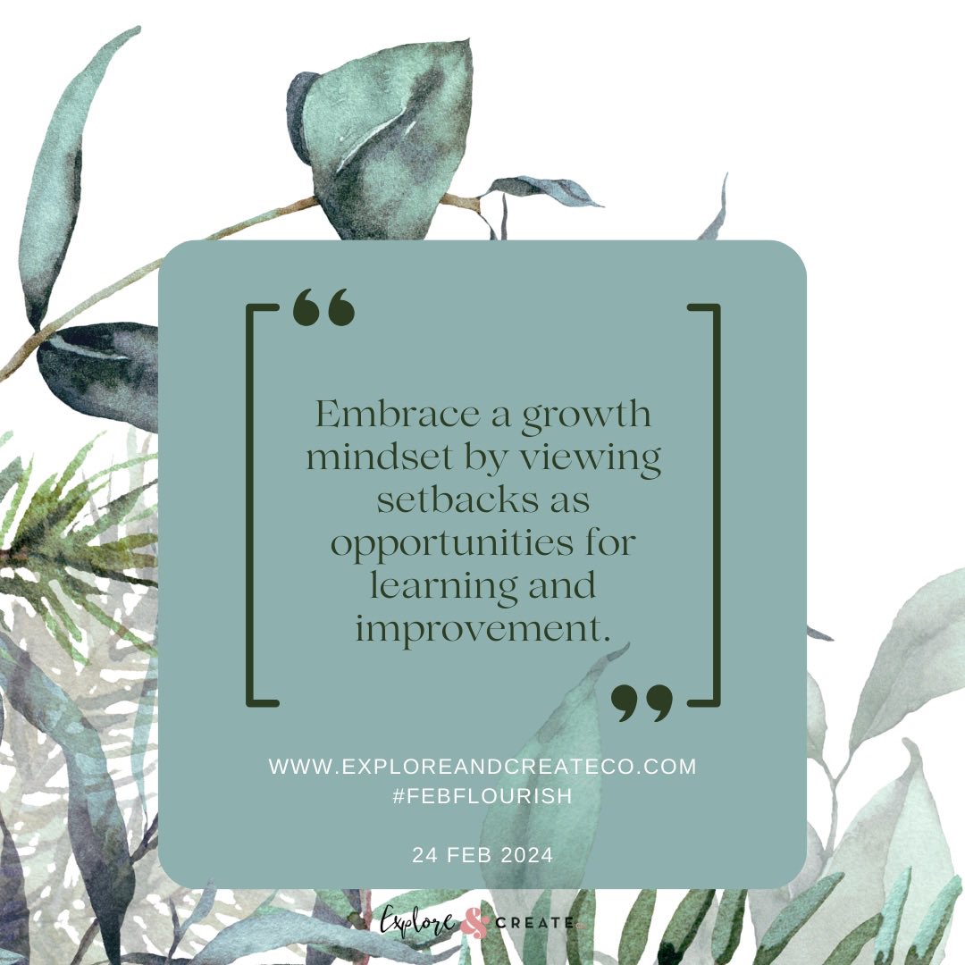 rellypops's tweet photo. Embracing a growth mindset when facing setbacks means viewing failures as opportunities for learning & improvement rather than as insurmountable obstacles. It's about shifting your perspective to see setbacks as stepping stones toward success rather than roadblocks.
#febflourish https://t.co/0YMceORIsp