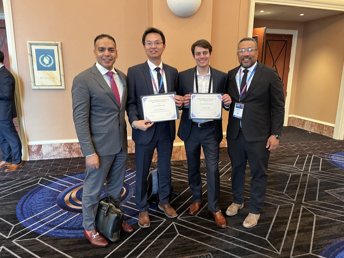abdelbarrspine's tweet photo. Another great day @spinesection.Gave a talk on the cost savings of #awakespinesurgery.Dr. Chuan-Ching Huang from Taiwan won an award for novel TLIF. This work was in collaboration  @ebraxtonmd.Helped teached endoscopic spine surgery with Dr. Mark Mahan.
#mentorshipmatters https://t.co/dj9s58GWv6