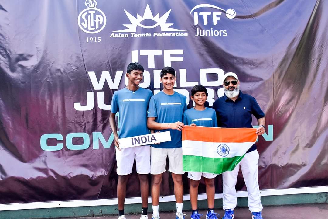 We are thrilled to share the Incredible Success of the Indian Under 14 Boys Tennis Team at the recent World Junior Tennis Competition 2024 Pre Qualifying event in Colombo, Sri Lanka! 🇮🇳🥇 As proud Sponsors of the team's kit, we are delighted to have played a part in their
