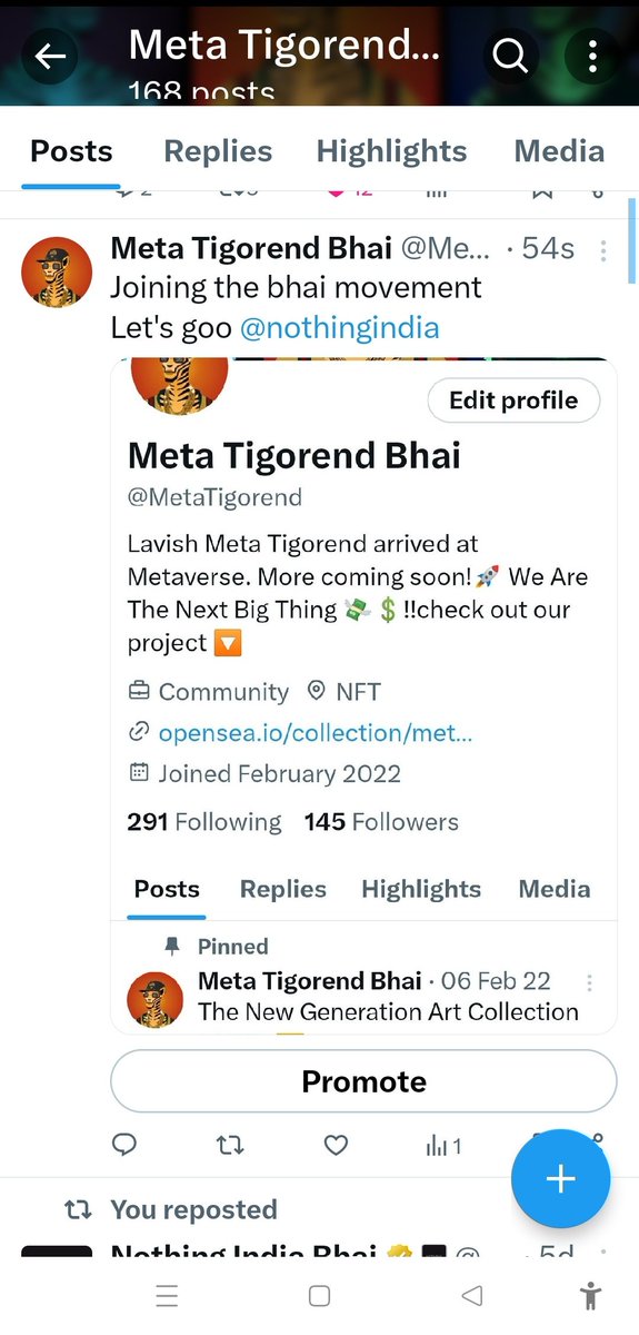 MetaTigorend's tweet photo. @nothingindia @getpeid It's bhai movement 🫂 @nothingindia https://t.co/FDozsQTYIB