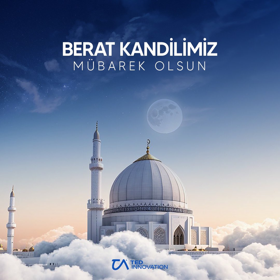 Sağlık, huzur ve mutlulukla dolu güzel kandiller geçirmeniz dileğiyle...🙏🏻
 
Berat Kandilimiz mübarek olsun.
 
#tedinnovation #beratkandili
