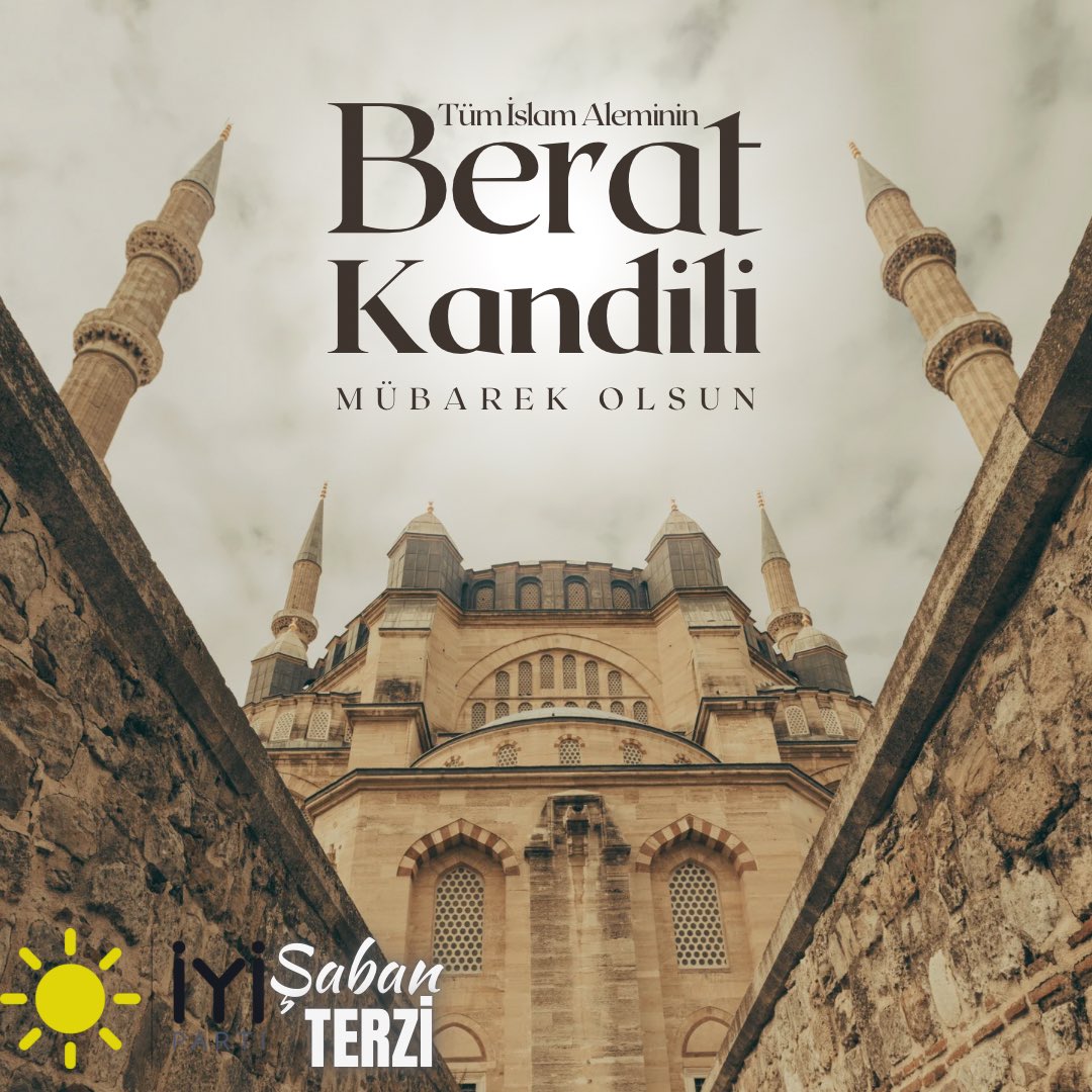 Mübarek #BeratKandili’nizi en içten dileklerimle kutluyor, bu mübarek gecenin ülkemize ve Tüm İslam Alemine hayırlara vesile olmasını temenni ediyorum. 
Hayırlı Kandiller. 🌙