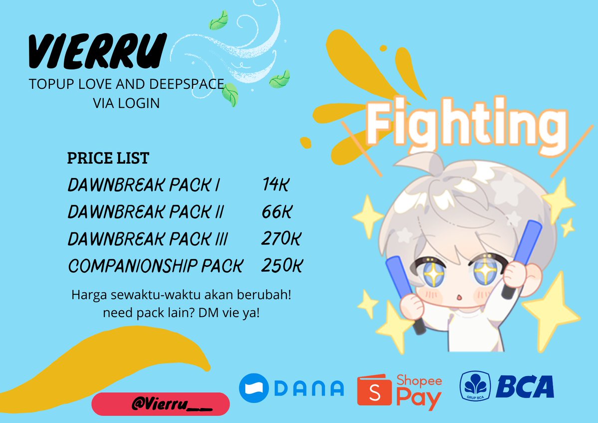 sayangdedeiyus's tweet photo. Help RT/like plz? Thanks u!

♥️ LOVE &amp; DEEPSPACES VIA LOGIN🩷

Hi, Hunters!

SIAPA YANG BELUM JEMPUT PAK DOK ZAYNE KESAYANGAN KALIAN ITU? Isokayy! Vie bakal membantu agar pakdok pulang tanpa lama! Yuk yang mau topup langsung dm akun ini ya atau wa vie ya🩷 https://t.co/tm3eO64XA2