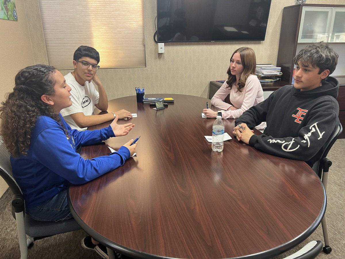 Some group rounding with the our Superintendent’s Student Advisory team from across our middle/high schools. You can learn so much about their learning experience by listening to them and know what to celebrate as well as opportunities for improvement #BurtonExperience