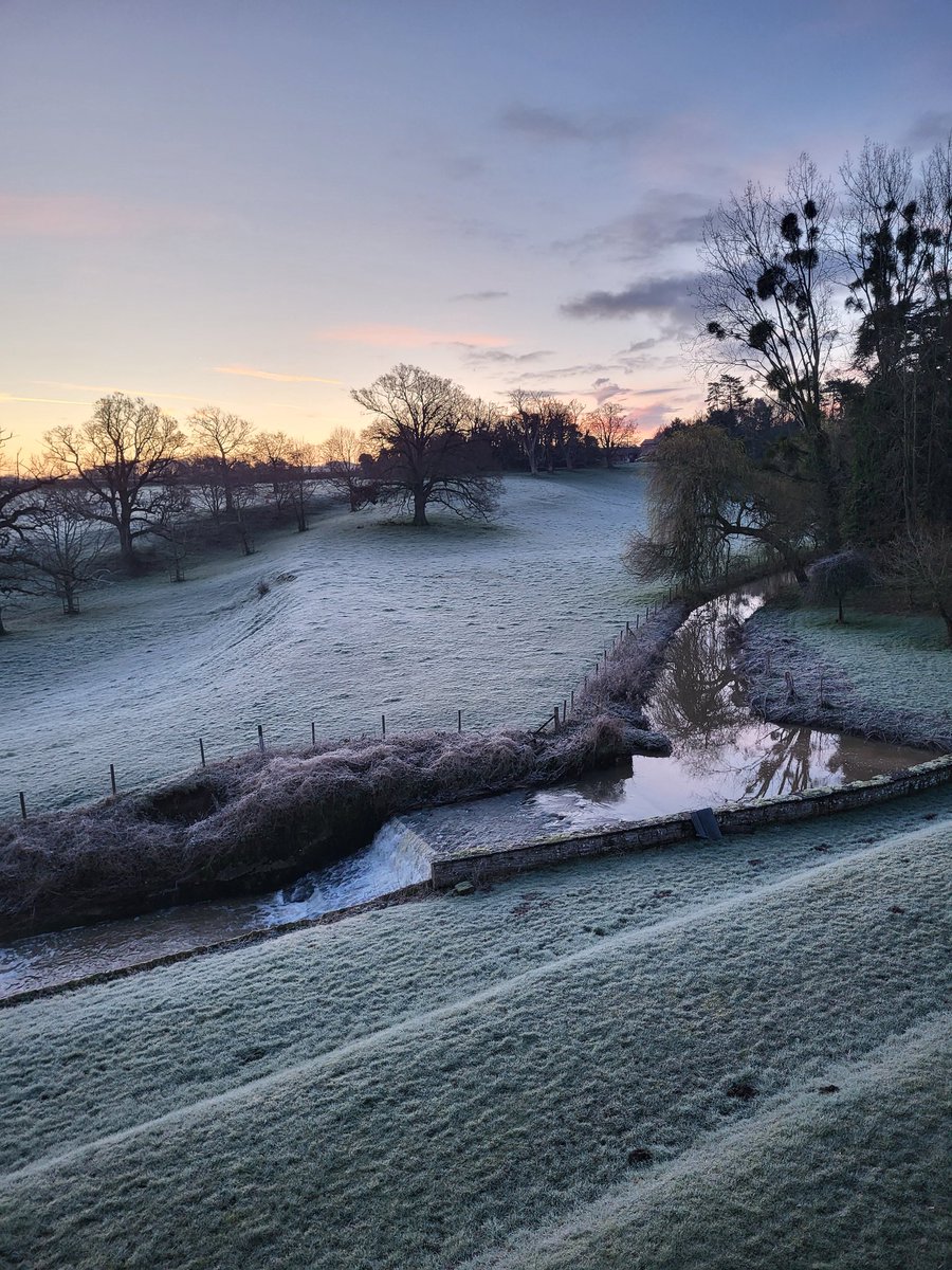 The frozen parkland at Pitchford Hall in the Shropshire Hills  #HistoricHouse #WelshMarches