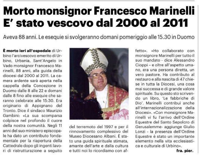 LonziGiulio's tweet photo. Urbino perde un grande personaggio! https://t.co/qOw2GDWQ9r