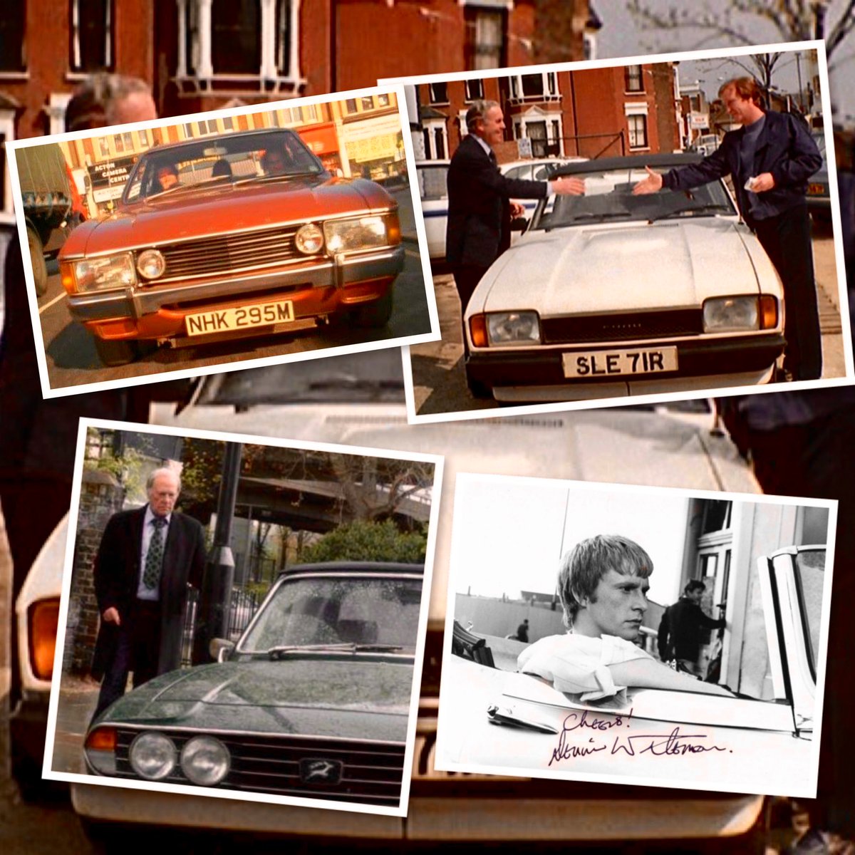 Remembering Dennis Waterman, legendary actor for over six decades, born #OnThisDay in 1948. 

📷 A few of the iconic cars from Dennis’s career. 

#TheSweeney #FordConsul 
#Minder #FordCapri 
#NewTricks #TriumphStag 
#UpTheJunction #JaguarEType