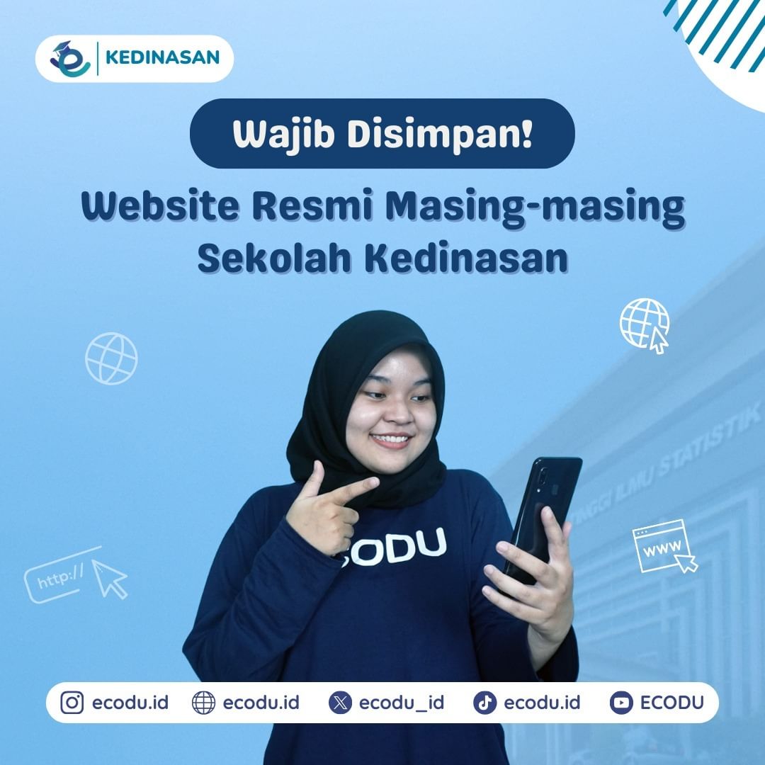 ecodu_id's tweet photo. Ini dia website resmi masing-masing Sekolah Kedinasan yang wajib kamu tahu!
#sekolahkedinasan #dikdin #dikdinbkn #sekdin #prajaipdn #ipdn #pknstan https://t.co/xspizpQUkG