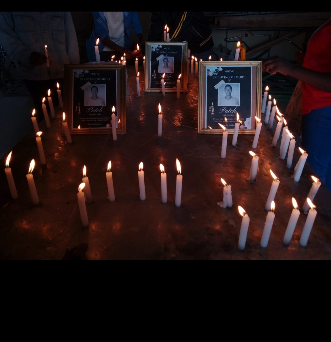 'Forever in our hearts' Gone but not forgotten In the face of death, a candle illuminates the darkness, guiding the departed towards eternal peace.” MMTVC community take part in a candle lighting ceremony for Patrick Mutinda.