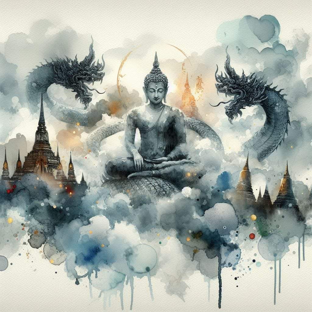NftAttawut's tweet photo. AI   Water color, ink   
 Buddha and dragon
1. Follow @NftAttawut
2. Please press like and retweet for me
#NFTs #NFT #nftart #NFTartist #NFTCommunity #NFTMarketplace #opensea #FoundationHelp #AI #Airdrop #AIイラスト #AIart #AIgirl https://t.co/8jvYhsdMmN