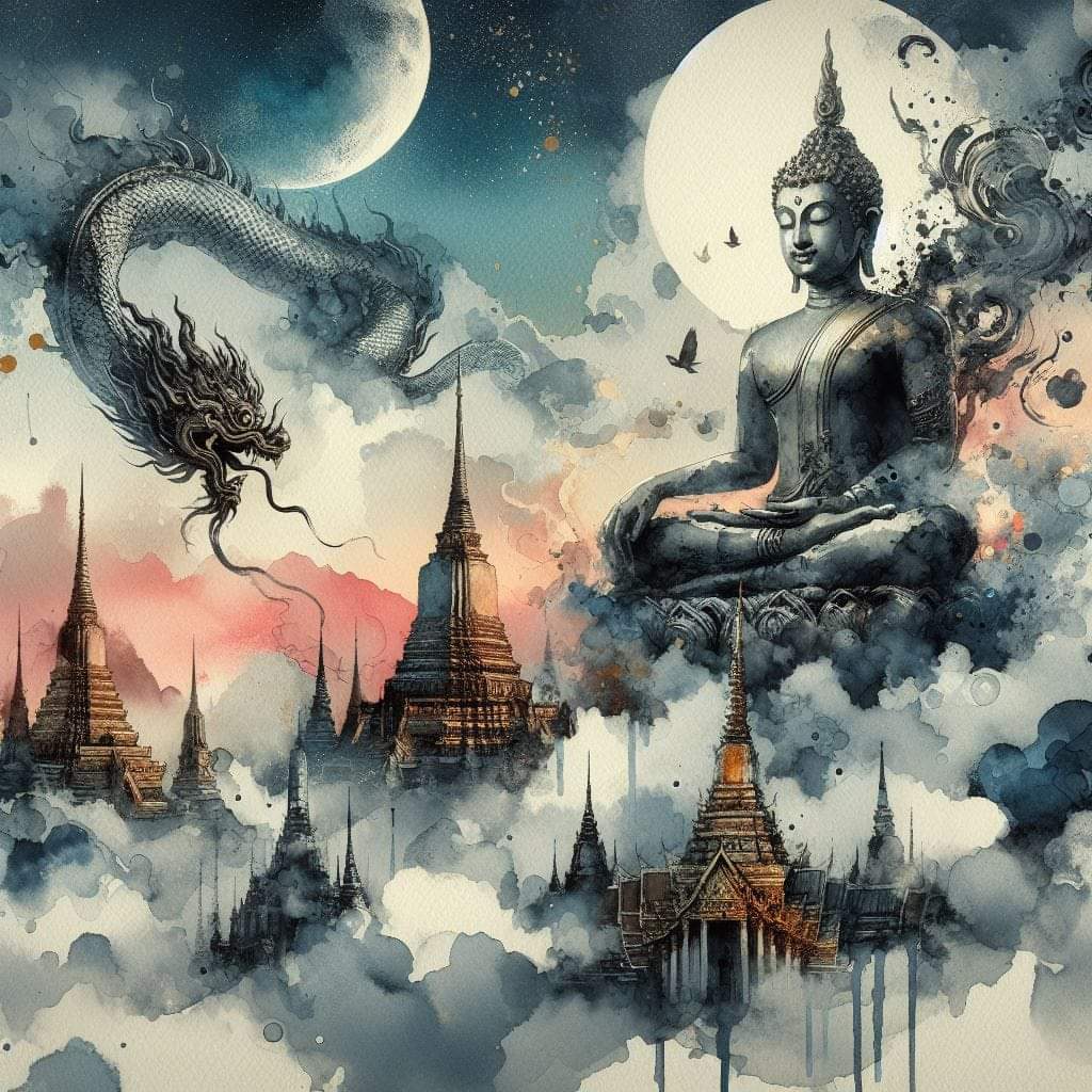 NftAttawut's tweet photo. AI   Water color, ink   
 Buddha and dragon
1. Follow @NftAttawut
2. Please press like and retweet for me
#NFTs #NFT #nftart #NFTartist #NFTCommunity #NFTMarketplace #opensea #FoundationHelp #AI #Airdrop #AIイラスト #AIart #AIgirl https://t.co/8jvYhsdMmN